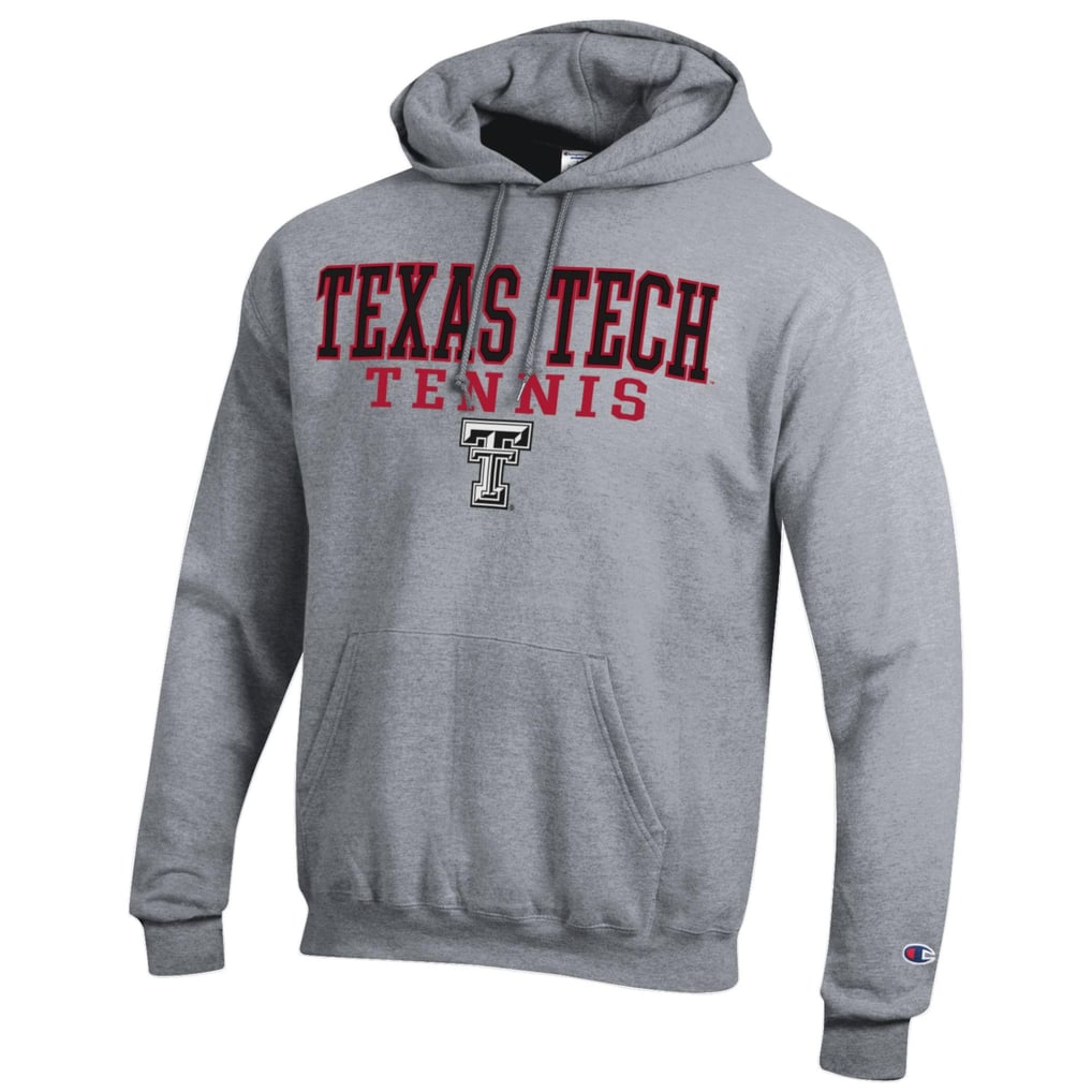Texas Tech Red Raiders Champion Tennis Stacked Powerblend Pullover Hoodie - Gray